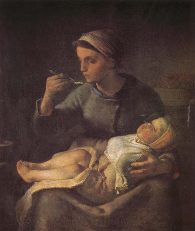 Jean Francois Millet Woman feeding the children Spain oil painting art